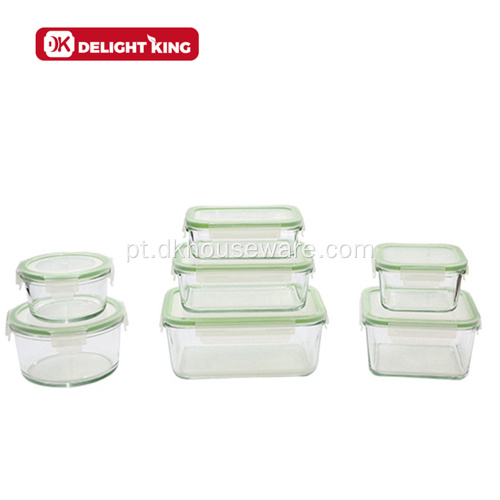 Conjunto de recipientes para alimentos de vidro seguro para forno de alta qualidade
